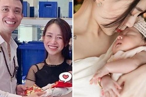 Khoe thiên thần nhí tròn 1 tháng da trắng mũi cao, con gái Minh Nhựa bị nói đem con câu like