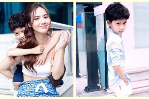 Con trai như hot boy nhí của mỹ nhân Huyền Lizzie 'Thương ngày nắng về'