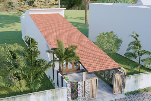 Nhà phố cấp 4 đủ góc chill, mái ngói chạy dài cho sân rợp bóng mát