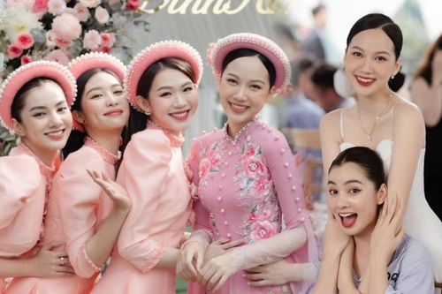 Dàn người đẹp bê tráp xinh như hoa trong lễ đính hôn của Top 5 Hoa hậu Việt Nam Phương Quỳnh