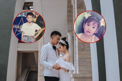 Vợ chồng Anh Tú - Huyền My 'chiến tranh', cùng đăng ảnh thuở bé của nhau: Ai 'ngố' hơn ai?