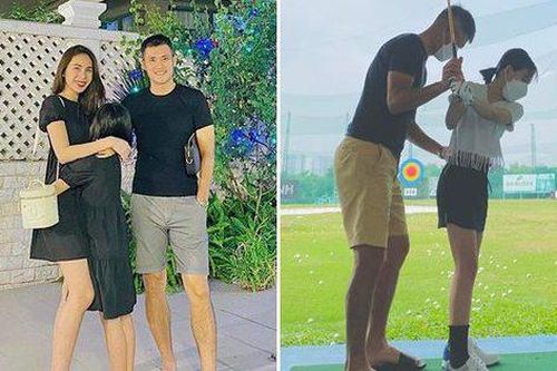 Công Vinh dạy con gái chơi môn thể thao quý tộc, ái nữ chân dài dáng xinh giống Thủy Tiên