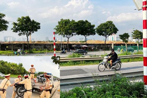 Điều khiển xe máy vào Đại lộ Thăng Long, nhiều chủ phương tiện bị tước giấy phép lái xe 4 tháng