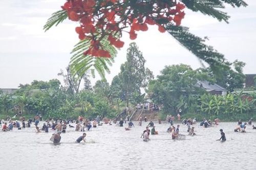 Ngày hội nơm cá ở Giáo xứ Lập Thạch