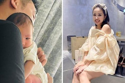 MC Vân Hugo lần đầu khoe ảnh cận mặt con gái mới sinh: Giống bố y chang, nhất là tai và cằm