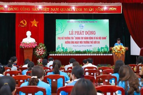 Phụ nữ huyện Thường Tín chung tay hành động vì Hà Nội xanh