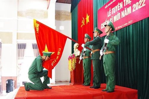 Các đơn vị BĐBP tổ chức Lễ tuyên thệ chiến sĩ mới