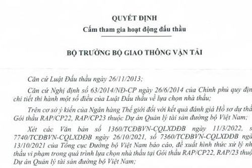 Công ty Xây dựng Thành An bị cấm thầu 3 năm