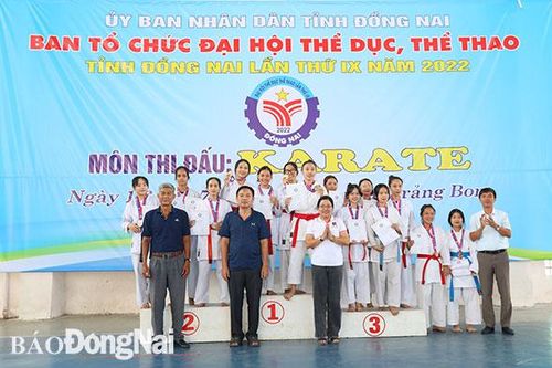 Biên Hòa dẫn đầu giải vô địch karate Đại hội TDTT tỉnh lần IX