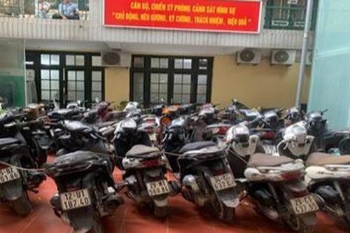 Bắt nhóm tội phạm chuyên trộm cắp, tiêu thụ xe máy ở Hà Nội