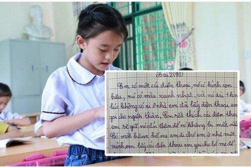 Cười ngất với bài văn tả chiếc điện thoại của bé gái tiểu học