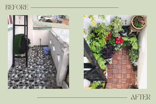 Cặp vợ chồng cải tạo ban công nhỏ thành nơi ngập cây xanh và gió mát chỉ với 5 triệu đồng