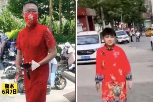 Nam giới mặc váy dài bó sát, xẻ tà, cổ vũ thí sinh trong kỳ thi 'sinh tử' ở Trung Quốc