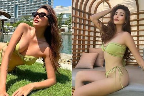 Á hậu Võ Hoàng Yến lại 'đốt mắt' fans khi khoe vóc dáng nóng bỏng với bikini