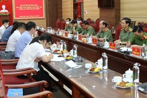 Nhật Bản sẽ hỗ trợ Công an Quảng Bình các phương tiện PCCC