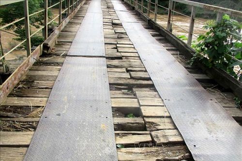 Nhiều cầu treo tại miền núi Thanh Hóa bị xuống cấp, hư hỏng