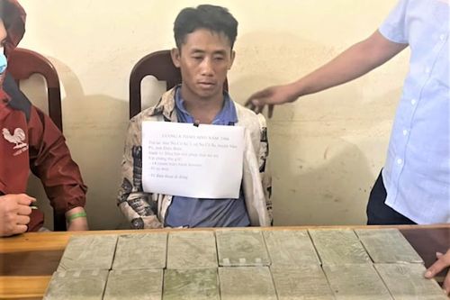 Mang 14 bánh heroin đi bán kiếm lời