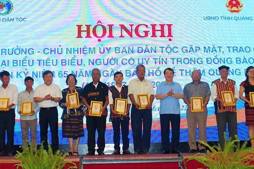 Gặp mặt, tặng bằng khen cho người có uy tín mang họ Bác Hồ tại Quảng Bình