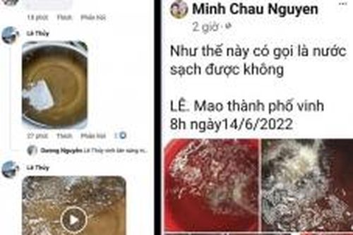 Nghệ An: Nước sinh hoạt màu vàng và lắng cặn, dân 'tố' nhà máy nước sạch cung cấp nước bẩn