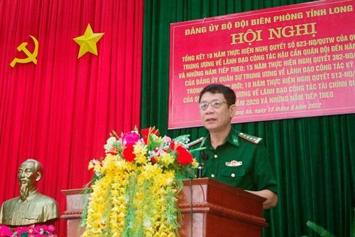 Đảng ủy BĐBP tỉnh Long An tổng kết thực hiện các Nghị quyết của Quân ủy Trung ương về công tác hậu cần, kỹ thuật, tài chính