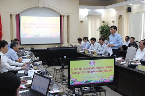 Đoàn kiểm tra công tác cải cách hành chính của Chính phủ làm việc tại Đồng Tháp