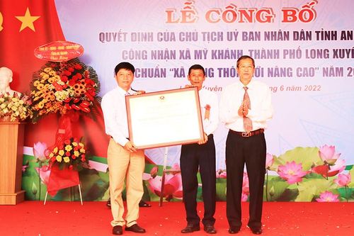 Mỹ Khánh đạt chuẩn 'Xã nông thôn mới nâng cao' và danh hiệu 'Xã văn hóa nông thôn mới' 5 năm liền (giai đoạn 2017-2021)