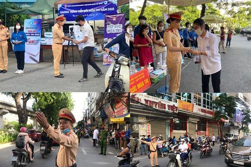 Ấn tượng Cảnh sát giao thông Thủ đô trong kỳ thi tuyển sinh THPT năm nay