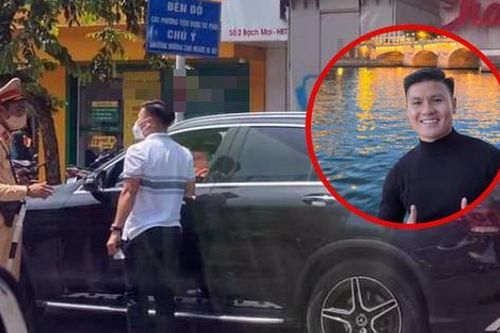 Thực hư bức ảnh cầu thủ Quang Hải va chạm giao thông ở Hà Nội bị cảnh sát yêu cầu dừng xe ô tô