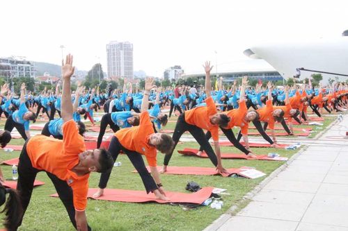 Gần 3.000 người tham gia Ngày Quốc tế Yoga lần thứ 8 tại Quảng Ninh