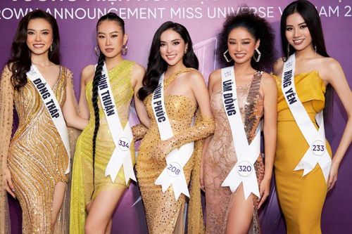 Dàn 'bông hậu' nở rộ trong đêm công bố vương miện tiền tỷ cho tân Miss Universe Vietnam