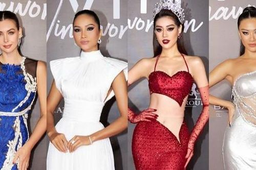 Hoa hậu H'Hen Niê, Khánh Vân, Kim Duyên đẹp lộng lẫy trên thảm đỏ Miss Universe Vietnam