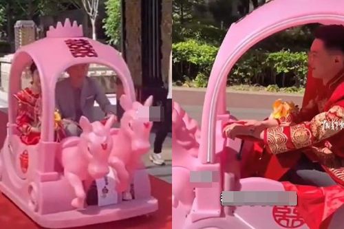 Không thể đón dâu bằng ô tô như thông thường, chú rể sáng tạo ra 'chiêu' đón dâu 'độc nhất vô nhị'