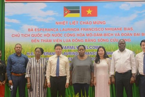 Chủ tịch Quốc hội Mozambique thăm Viện lúa đồng bằng sông Cửu Long