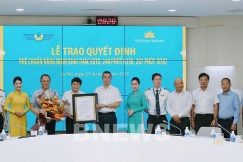 Cục Hàng không Việt Nam cấp phép khai thác tầm bay mở rộng cho Vietnam Airlines