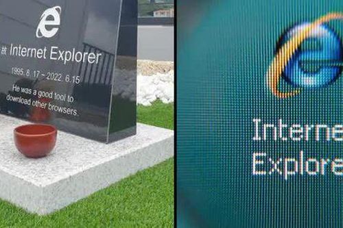 Vừa bị khai tử, Internet Explorer đã được 'dựng mộ' tiếc thương tại Hàn Quốc, đọc dòng chữ tri ân khiến ai cũng cảm thán