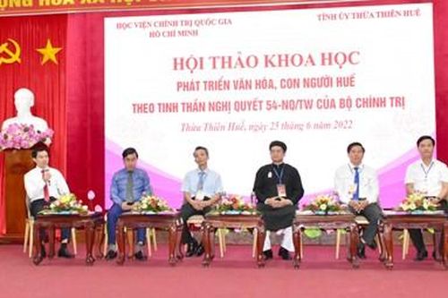 Phát triển văn hóa, con người Huế theo tinh thần Nghị quyết số 54-NQ/TW của Bộ Chính trị