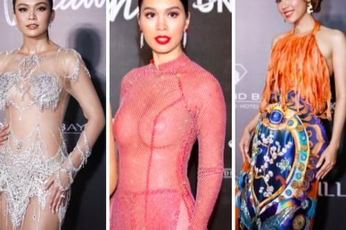 Thảm đỏ Chung kết HHHVVN 2022: Hội mỹ nhân khoe body 'chặt chém', riêng Hà Anh có phần hớ hênh