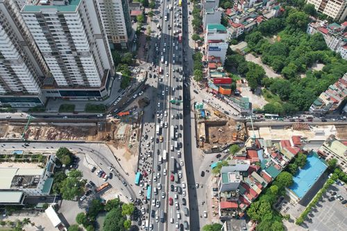 Cận cảnh hầm chui 700 tỷ đồng trên trục đường đông đúc nhất nhì Thủ đô sẽ thông xe tháng 10-2022