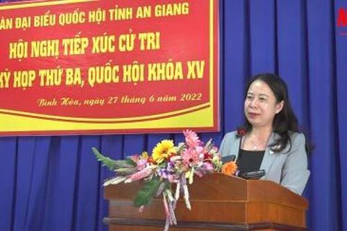 Phó Chủ tịch nước Võ Thị Ánh Xuân tiếp xúc cử tri huyện Châu Thành