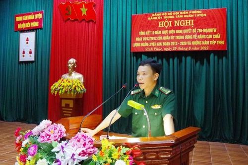 Đảng ủy Trung tâm Huấn luyện BĐBP tổng kết 10 năm thực hiện Nghị quyết số 765-NQ/QUTW về nâng cao chất lượng huấn luyện