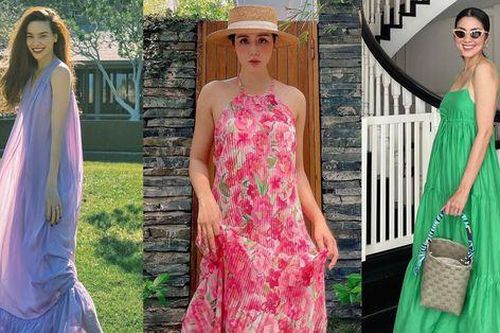 12 cách mặc váy maxi đi biển đẹp mãn nhãn của sao Việt