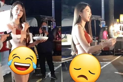 Ăn mặc hở hang bán ổi, cô gái khiến netizen tức 'nổ máu mắt'