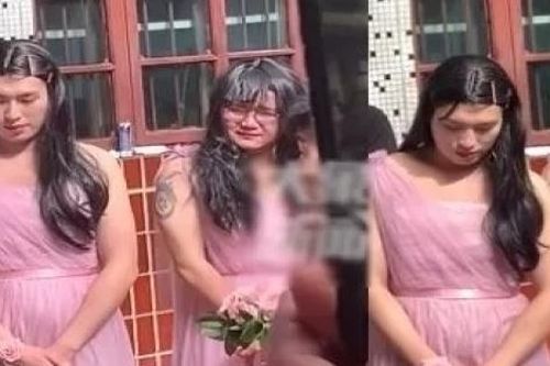 Cười ra nước mắt với dàn phù dâu 'độc nhất vô nhị' ở Trung Quốc