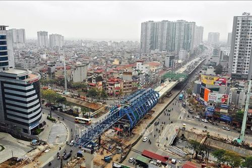 Gấp rút hoàn thành dự án đường vành đai 2, đoạn cầu Vĩnh Tuy - Ngã Tư Sở