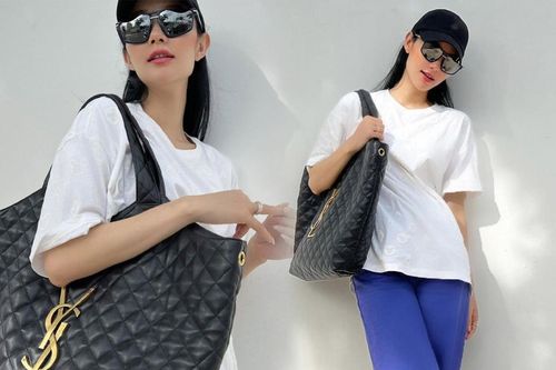 Đeo túi hàng hiệu được Ngọc Trinh tặng, Minh Hằng bị ví là 'đeo giỏ đi chợ'
