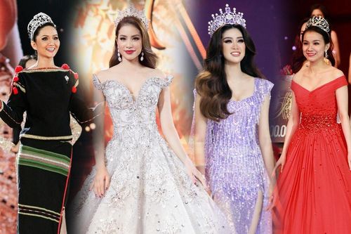 Trang phục final walk của các Hoa hậu Hoàn vũ Việt Nam: Phạm Hương bỗng bị chỉ trích vì quá lộng lẫy