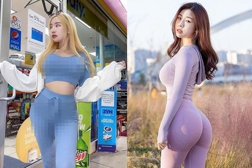 Ngượng chín mặt hot girl để lộ điểm nhạy cảm khi diện đồ tập