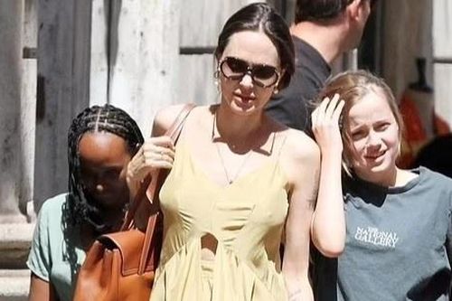 Con gái út 14 tuổi cao gần bằng Angelina Jolie