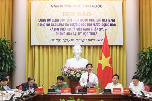 Công bố Lệnh của Chủ tịch nước về các luật đã được thông qua