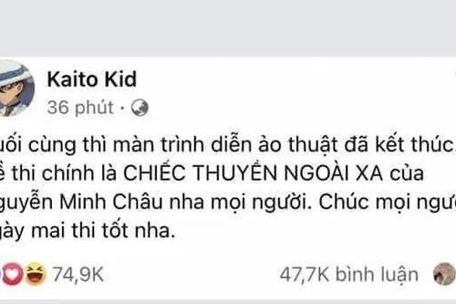 Kaito Kid lọt top tìm kiếm nhiều nhất sau buổi thi Ngữ văn